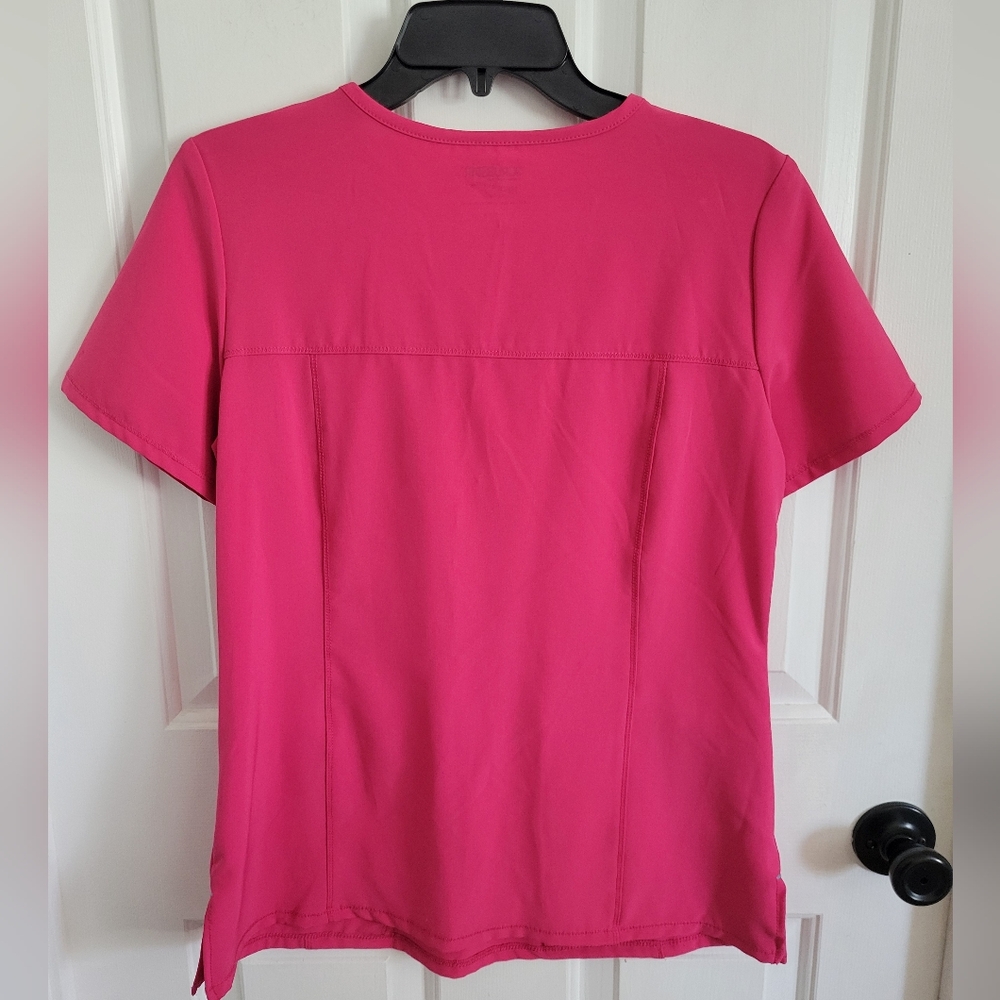 Scrubstar Performance Women’s Scrub Top Extreme Pink 4-Way Stretch Size XS NWT - Picture 2 of 7